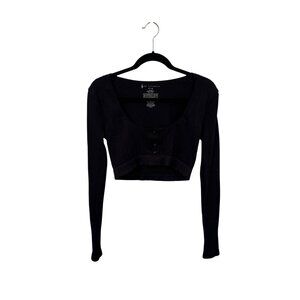 Free People Movement black long sleeve crop top size M/L